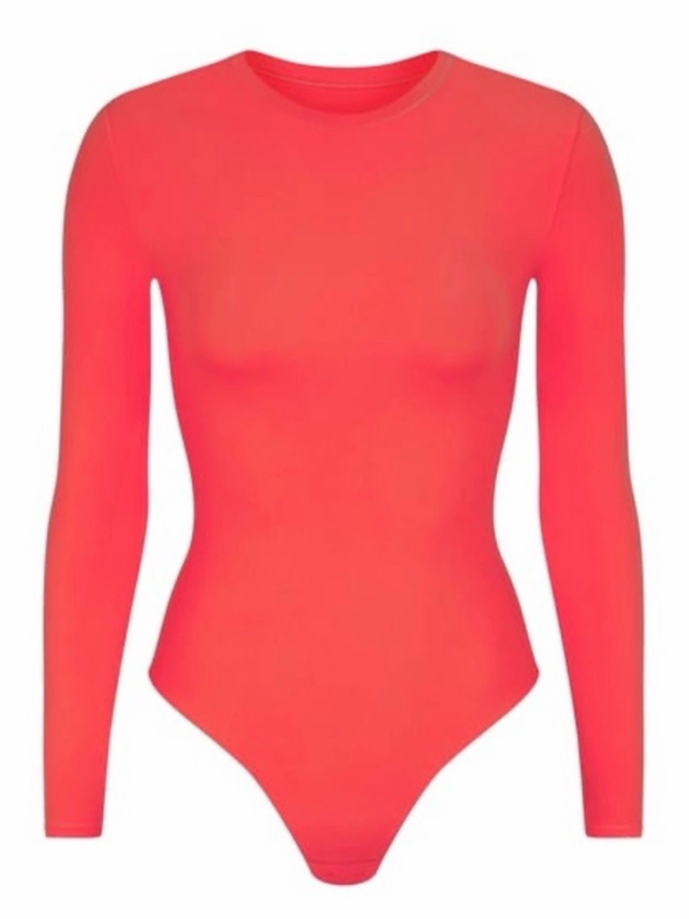 NWOT SKIMS Fits Everybody Double-lined Long Sleeve Bodysuit Poppy Red Size M